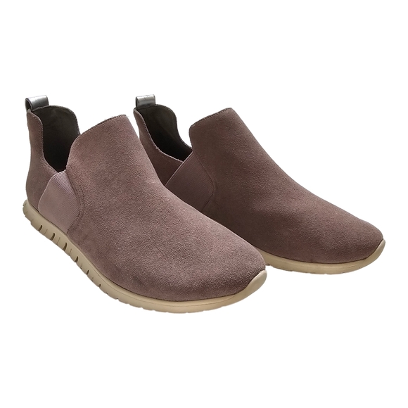 Cole Haan Shoes - Cole Haan Zerogrand Pink Suede Slip On Sneaker Ankle Boots Size 8.5